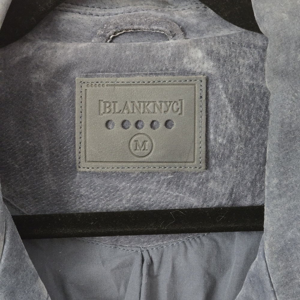 BLANK NYC Blue Suede Moto Jacket - Picture 10 of 12